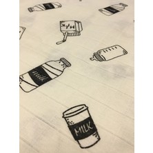 Enhitbaby Çok Amaçlı Müslin Örtü - Biberon Desenli