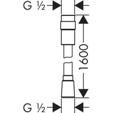 Hansgrohe Isıflex Duş Hortumu Debi Ayarlı 1,6 m