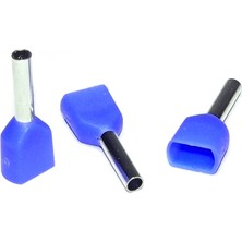 Nexo Çift Girişli İzoleli Kablo Yüksükleri Mavi 2 x 0,75 mm2 500'lü