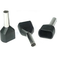 Nexo Çift Girişli İzoleli Kablo Yüksükleri Siyah 2 x 1,5 mm2 500'lü