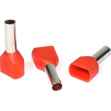 Nexo Çift Girişli İzoleli Kablo Yüksükleri Turuncu 2 x 4,0 mm2 200'lü