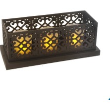 Mutlu Adım Led Mum Pili Mumluk  28 x 11 cm