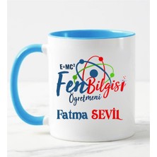 Nil Hediye Fen Bilgisi Öğretmeni Kupa Bardak Mavi