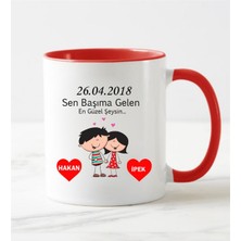 Nil Hediye Sevgiliye Özel Kupa Bardak Kırmızı
