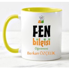 Nil Hediye Fen Bilgisi Öğretmeni Kupa Bardağı Sarı