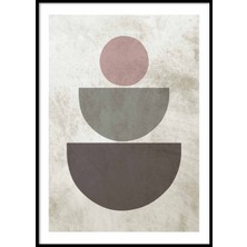 Beril Yamaç Design Studio Soyut Geometrik Pembe Yarım Daireler Poster