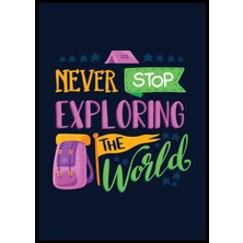 Beril Yamaç Design Studio Never Stop Exploring  Tipografik Gezgin Posteri