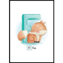 Beril Yamaç Design Studio Alfabe F Harfli Bebek Odası Poster