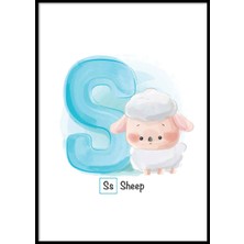 Beril Yamaç Design Studio Alfabe S Harfli Bebek Odası Poster