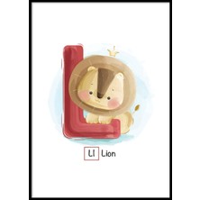 Beril Yamaç Design Studio Alfabe L Harfli Bebek Odası Poster