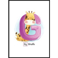 Beril Yamaç Design Studio Alfabe G Harfli Bebek Odası Poster
