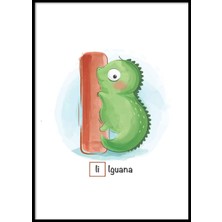 Beril Yamaç Design Studio Alfabe I Harfli Bebek Odası Poster