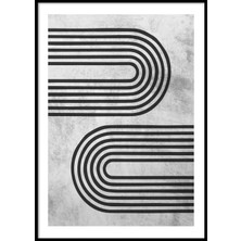 Beril Yamaç Design Studio Yüzyıl Ortası Soyut Geometrik Poster