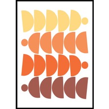 Beril Yamaç Design Studio Soyut Geometrik Yarım Daireler Poster