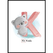 Beril Yamaç Design Studio Alfabe K Harfli Bebek Odası Poster
