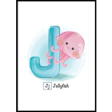 Beril Yamaç Design Studio Alfabe J Harfli Bebek Odası Poster