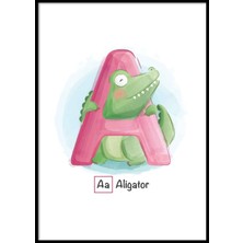 Beril Yamaç Design Studio Alfabe A Harfli Bebek Odası Poster