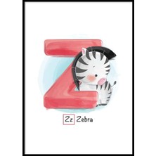 Beril Yamaç Design Studio Alfabe Z Harfli Bebek Odası Poster