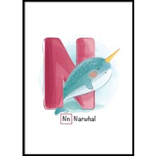 Beril Yamaç Design Studio Alfabe N Harfli Bebek Odası Poster