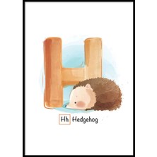 Beril Yamaç Design Studio Alfabe H Harfli Bebek Odası Poster