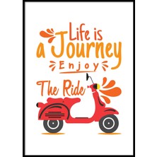 Beril Yamaç Design Studio Life Is A Journey Tipografik Vespa Poster