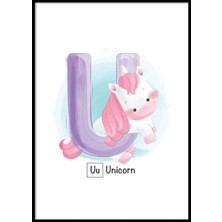Beril Yamaç Design Studio Alfabe U Harfli Bebek Odası Poster