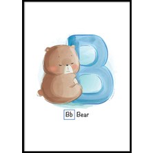 Beril Yamaç Design Studio Alfabe B Harfli Bebek Odası Poster