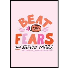 Beril Yamaç Design Studio Beat Fears Motivasyon Tipografik Poster