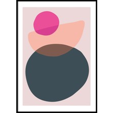 Beril Yamaç Design Studio Soyut Geometrik Pembe Daire Poster