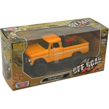 Motormax 1966 Chevrolet C10 Fleetside Pickup Truck Off Road Yellow 1/24 Model Araba