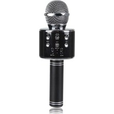 Wster Karaoke Mikrofon Bluetooth Hoparlör Aux USB Mikro Sd Kart Girişli