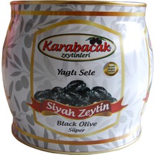 Karabacak Yağlı Sele Süper Siyah Zeytin Teneke 2 kg