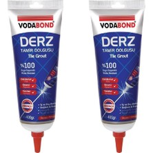 Vodabond Hazır Derz Dolgusu 400 gr 2'li Beyaz + Derz Kazıyıcı