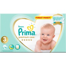 Prima Bebek Bezi Premium Care 3 Beden 112 Adet Midi Fırsat Paketi