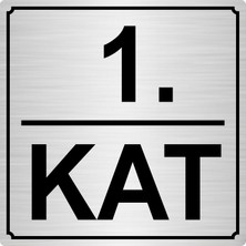 Özarslan Dizayn1. Kat 20 x 20 cm Metal Yönlendirme Levhası Gümüş Renk Metal