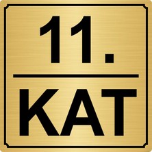 Özarslan Dizayn11. Kat 20 x 20 cm Metal Yönlendirme Levhası Altın Renk Metal