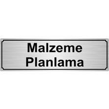 Özarslan DizaynMalzeme Planlama Yönlendirme Levhası 5 x 20 cm Gümüş Renk Metal