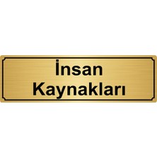 Özarslan Dizaynİnsan Kaynakları Yönlendirme Levhası 7 x 20 cm Altın Renk Metal