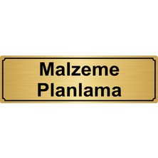Özarslan DizaynMalzeme Planlama Yönlendirme Levhası 10 x 20 cm Altın Renk Metal