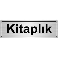 Özarslan DizaynKitaplık Yönlendirme Levhası 10 x 20 cm Gümüş Renk Metal