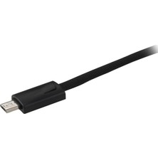 MF Product Jettpower 0047 Metal Başlıklı Örgülü 3A Micro Usb Hızlı Şarj Kablosu 20 cm Siyah