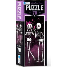 Blue Focus 78 Parça Puzzle Skeleton Love