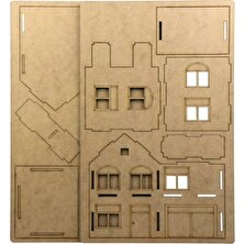 Südor Wood Ahşap Kendin Yap Maket Konak Ev 187 x 126 x 146 mm
