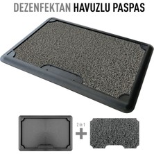 Olunca Dezenfektan Havuzlu Kıvırcık Kapı Önü Hijyen Paspas  45 x 70 cm  Gri  Grey