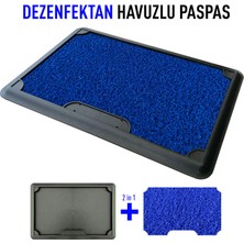 Olunca Dezenfektan Havuzlu Kıvırcık Kapı Önü Hijyen Paspas  45 x 70 cm  Mavi  Blue