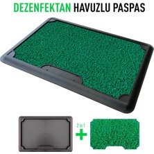 Olunca Dezenfektan Havuzlu Kıvırcık Kapı Önü Hijyen Paspas  45 x 70 cm  Yeşil  Green