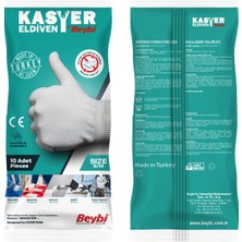 Beybi Polyester Örgü İş Eldiveni Beyaz No: 9