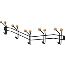 Tekno-tel AHŞAP BONCUKLU 15'Lİ DUVAR ASKISI MAT SİYAH MG085