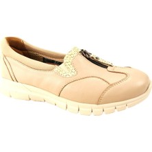 Forelli 29444 Kadın Bej Deri Halluks Comfort Ayakkabı
