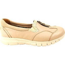 Forelli 29444 Kadın Bej Deri Halluks Comfort Ayakkabı